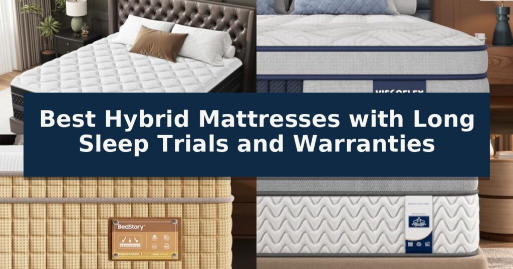 Best Hybrid Mattresses with Long Sleep Trials and Warranties