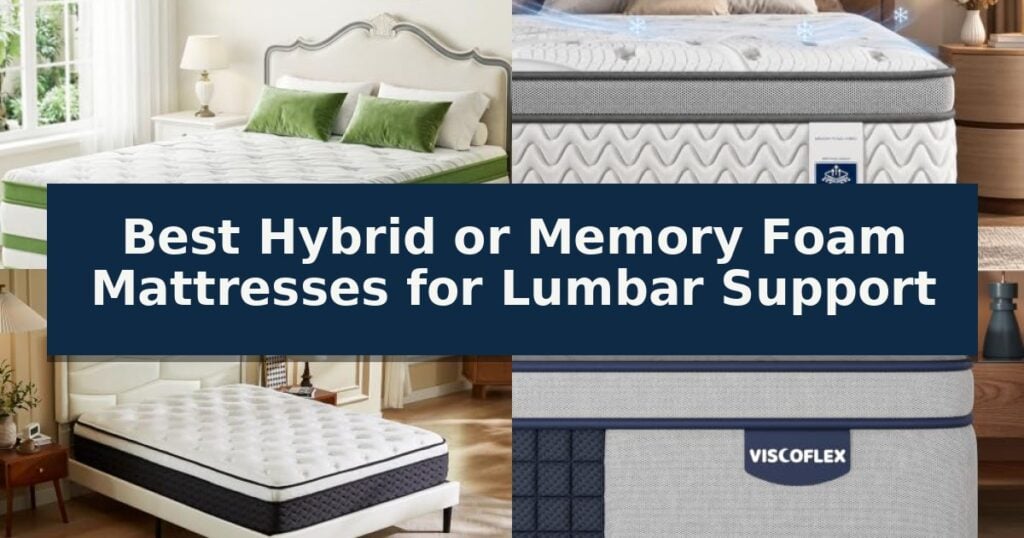 Best Hybrid or Memory Foam Mattresses for Lumbar Support